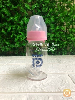 Bình sữa thuỷ tinh 120ml/240ml Dolphin