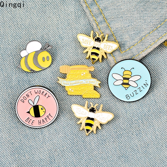 Ghim cài áo Miss Zoe hình chú ong dễ thương tùy chọn kiểu dáng