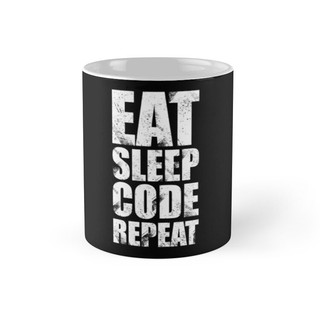 [Quà Lưu Niệm] Cốc Sứ In Hình - Eat Sleep Code Repeat (software Engineer/programmer/app Developer) - MSCS-IH94753 Chất L