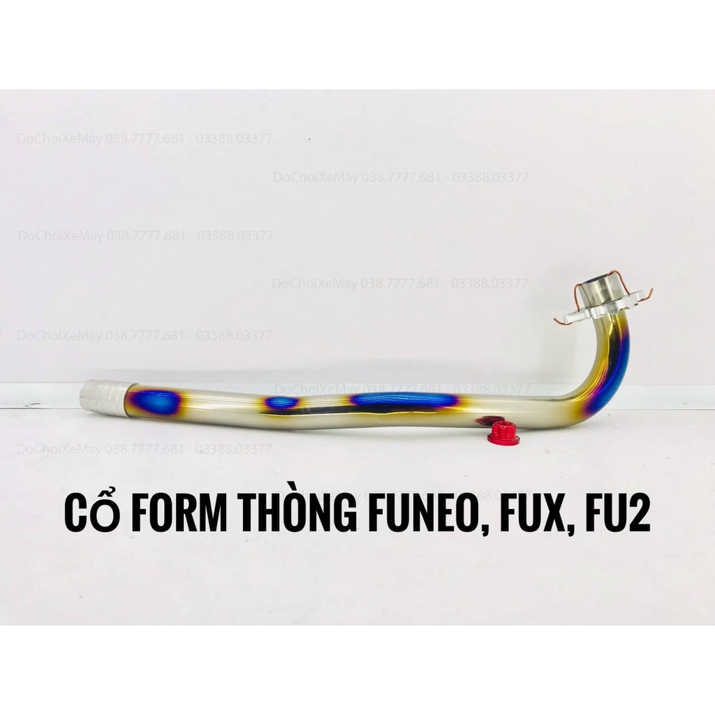 Cổ Titan gắn pô Exciter Sirius Wave Dream Vario Click Vision Raider Winner Sonic Future Led đánh bóng Titanium 100%