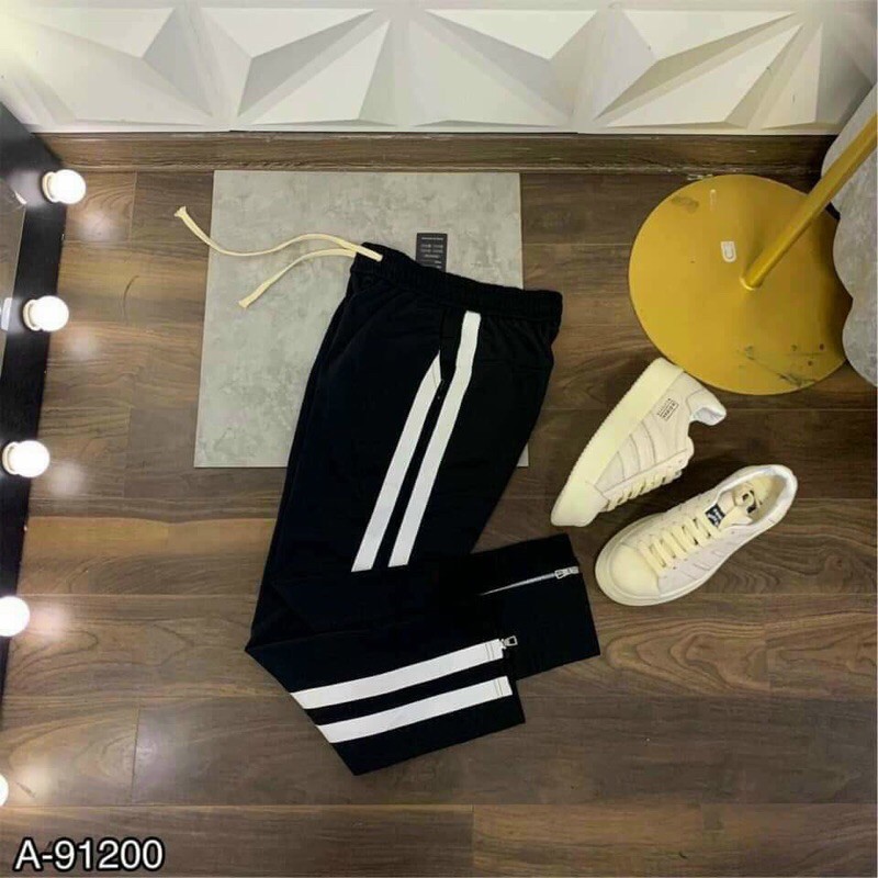 Quần Jogger Nam/ Quần Thể Thao Nam Dáng Dài 1 Sọc, 2 Sọc, 3 Sọc Full Size Màu Đen | BigBuy360 - bigbuy360.vn