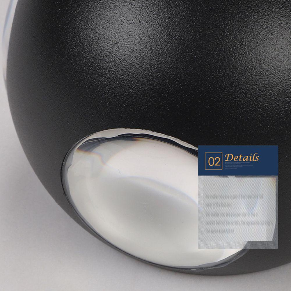KRNY Đèn LED Treo Tường Màu Trắng / Đen Hình Quả Bóng