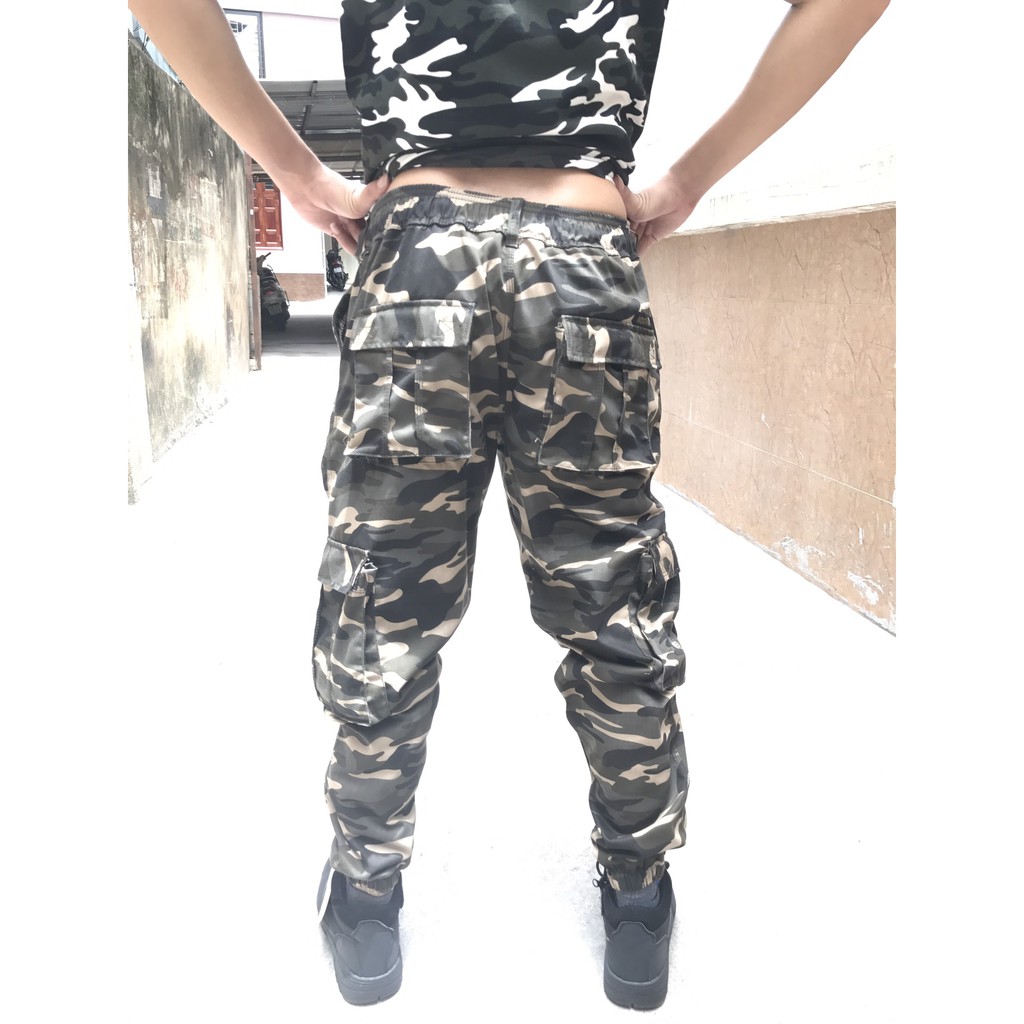 Quần Lính Jogger Túi Hộp Vải Kaki dày dặn - Đi học đi phượt du lịch dã ngoại