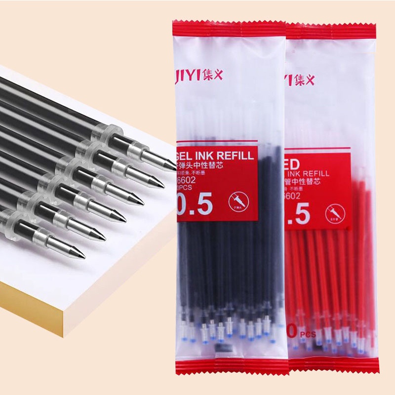 Set 20 Ruột Bút Mực Nước Thay Thế 0.5mm Màu Đen / Đỏ / Xanh