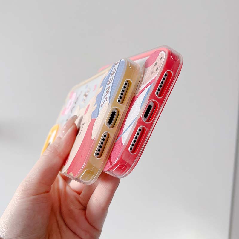 Ốp Điện Thoại TPU Silicon Mềm Chống Sốc Hình Gấu Hello Kitty 3 Trong 1 Cho Iphone 13 12 11 Pro Promax 6 6S 7 8 Plus X XR XSMax SE