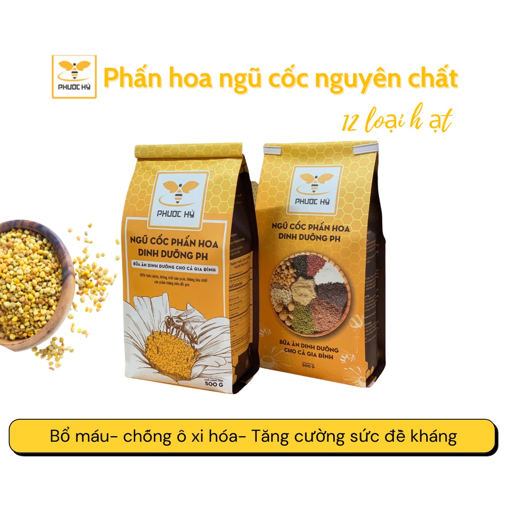 Ngũ cốc phấn hoa dinh dưỡng 13 loại hạt PH 500g