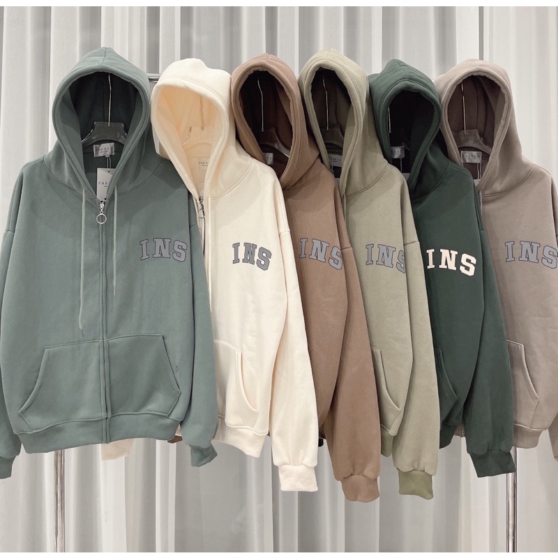 Áo khoác nỉ INS mũ 2 lớp TTA388