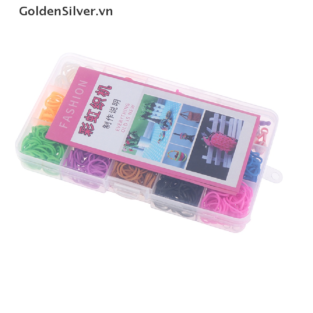 Set 600 Dây Cao Su Co Giãn Màu Bạc Làm Vòng Đeo Tay diy