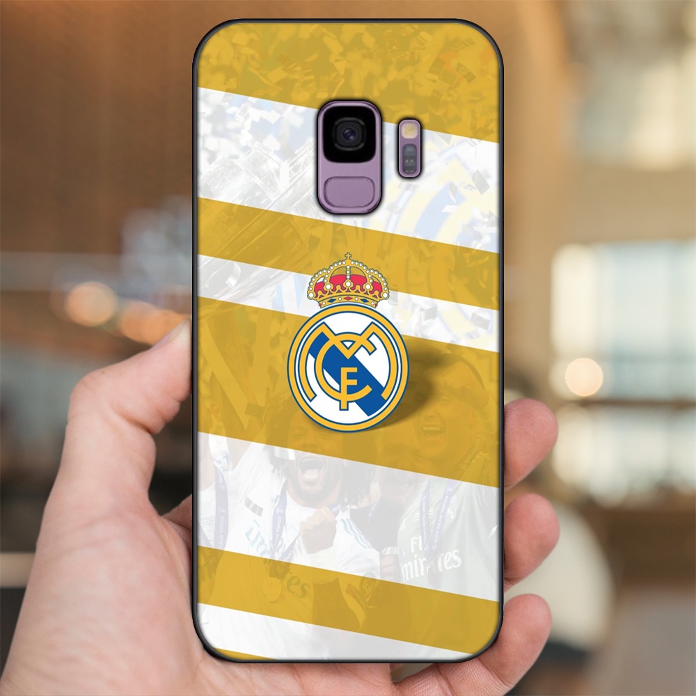 Ốp lưng Samsung S9 viền đen in hình Real Madrid
