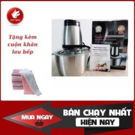 Máy xay cối thủy tinh  4 lưỡi inox 304 đa năng Kèm quà tặng đặc biệt.