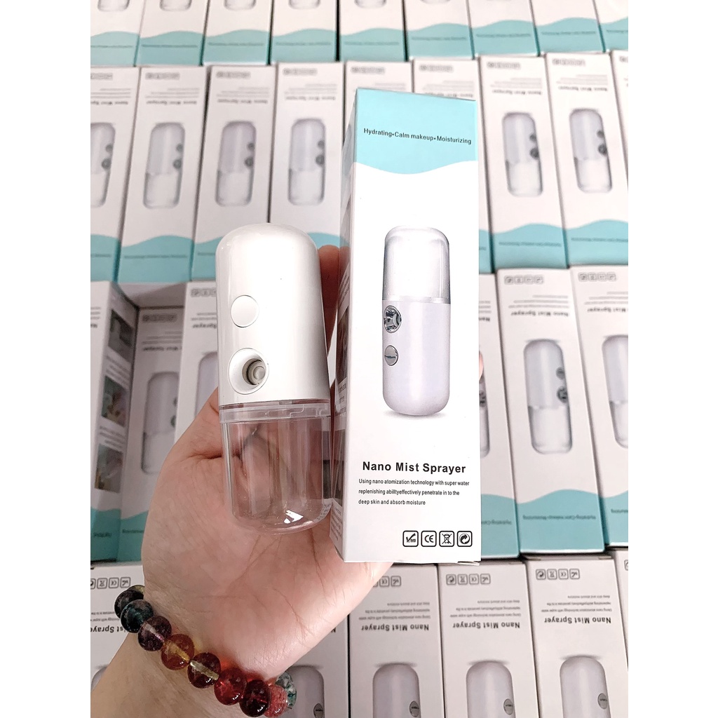 Máy Phun Sương Mini Máy Xịt Khoáng Cầm Tay Đa Năng Phun Sương Làm Mát Cấp Ẩm Cho Da Giúp Da Mịn Màng Căng Bóng
