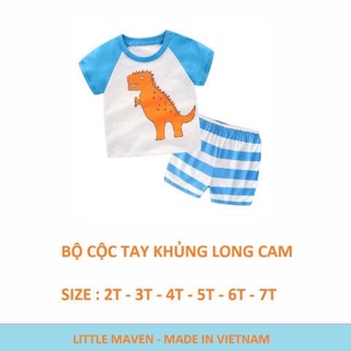 Bộc cộc tay bé trai in khủng long, người nhện Little Maven