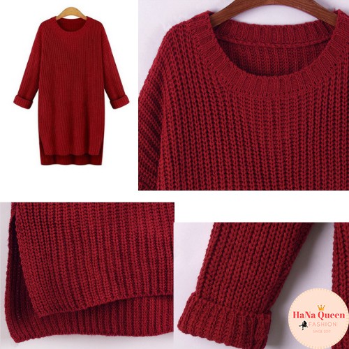 [Xả Kho] Váy len dáng suông phong cách Hàn Quốc (Freesize dài 81cm)