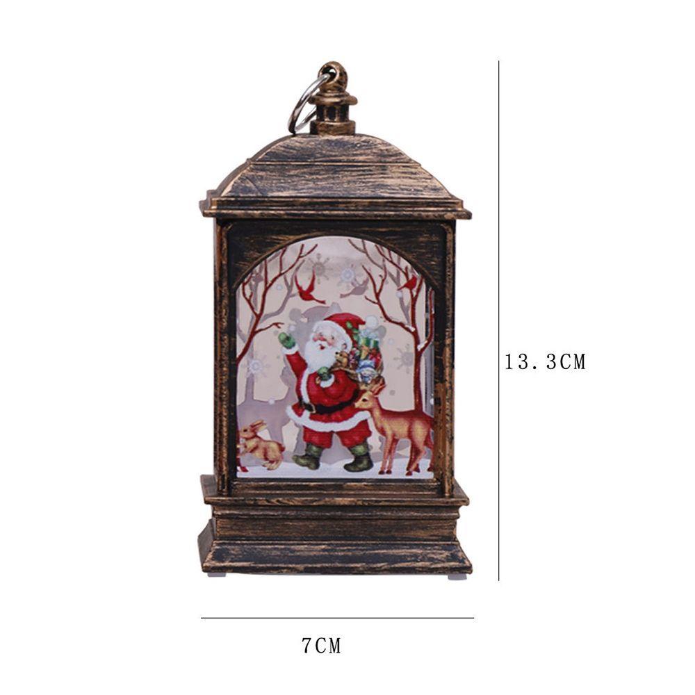 Lồng Đèn Nến Hình Ông Già Noel Tuần Lộc Dùng Trang Trí Nhà Cửa Dịp Giáng Sinh