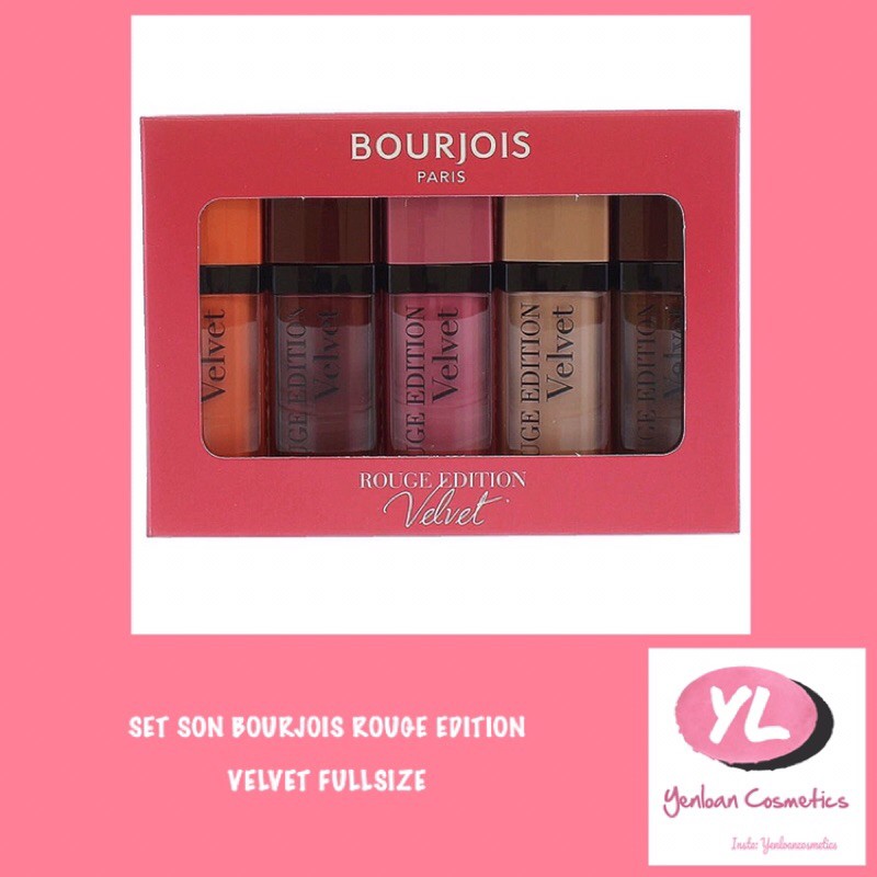 Set son Bourjois fullsize - Rouge Velvet Lipstick Set (5 x 7,7ml)