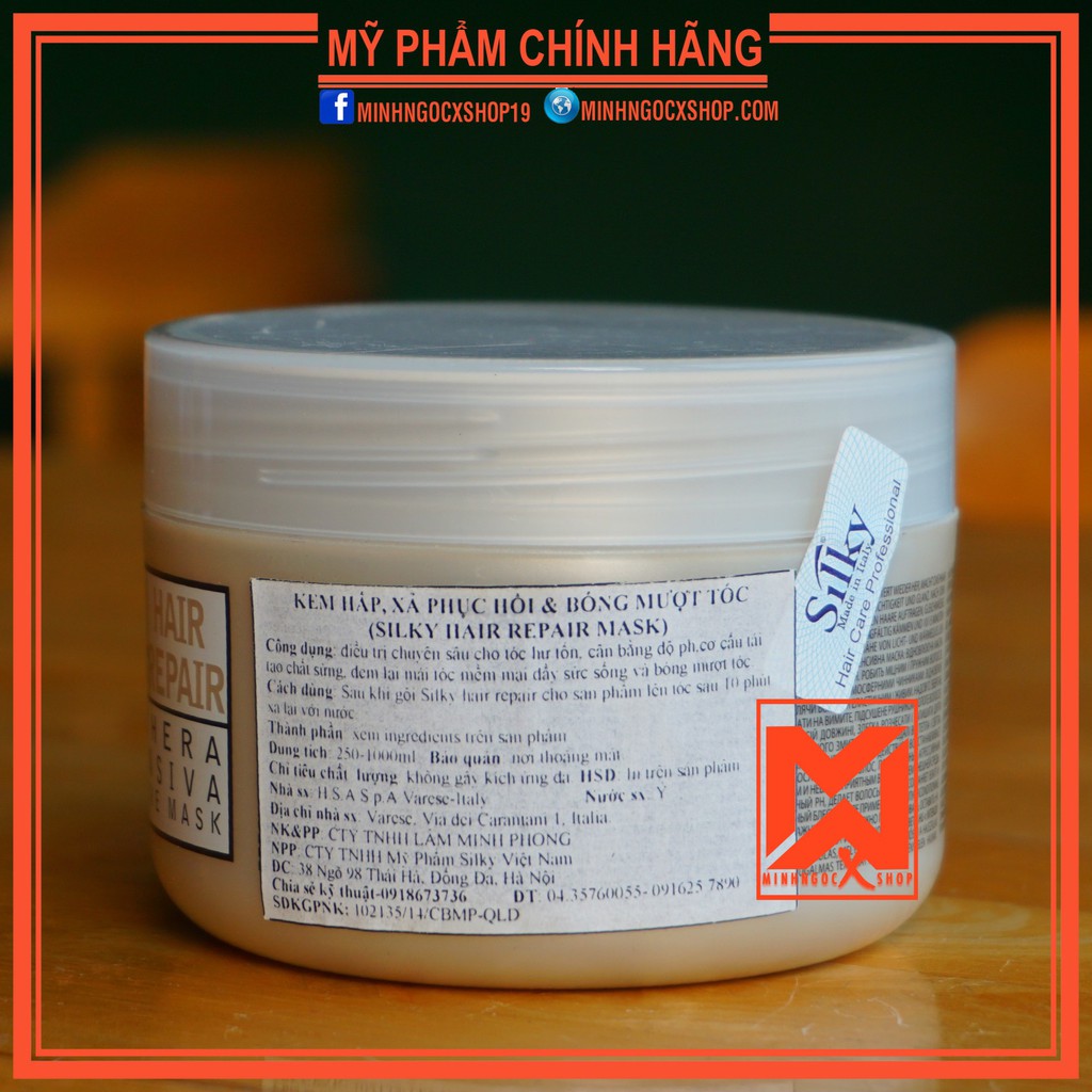 KEM HẤP PHỤC HỒI CHĂM SÓC TÓC BÓNG MƯỢT SILKY 0 HAIR REPAIR MASK 250ML - CHÍNH HÃNG