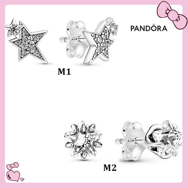 PANDORA Charms Bông Tai Mạ Bạc 925 Charms Năm 2021