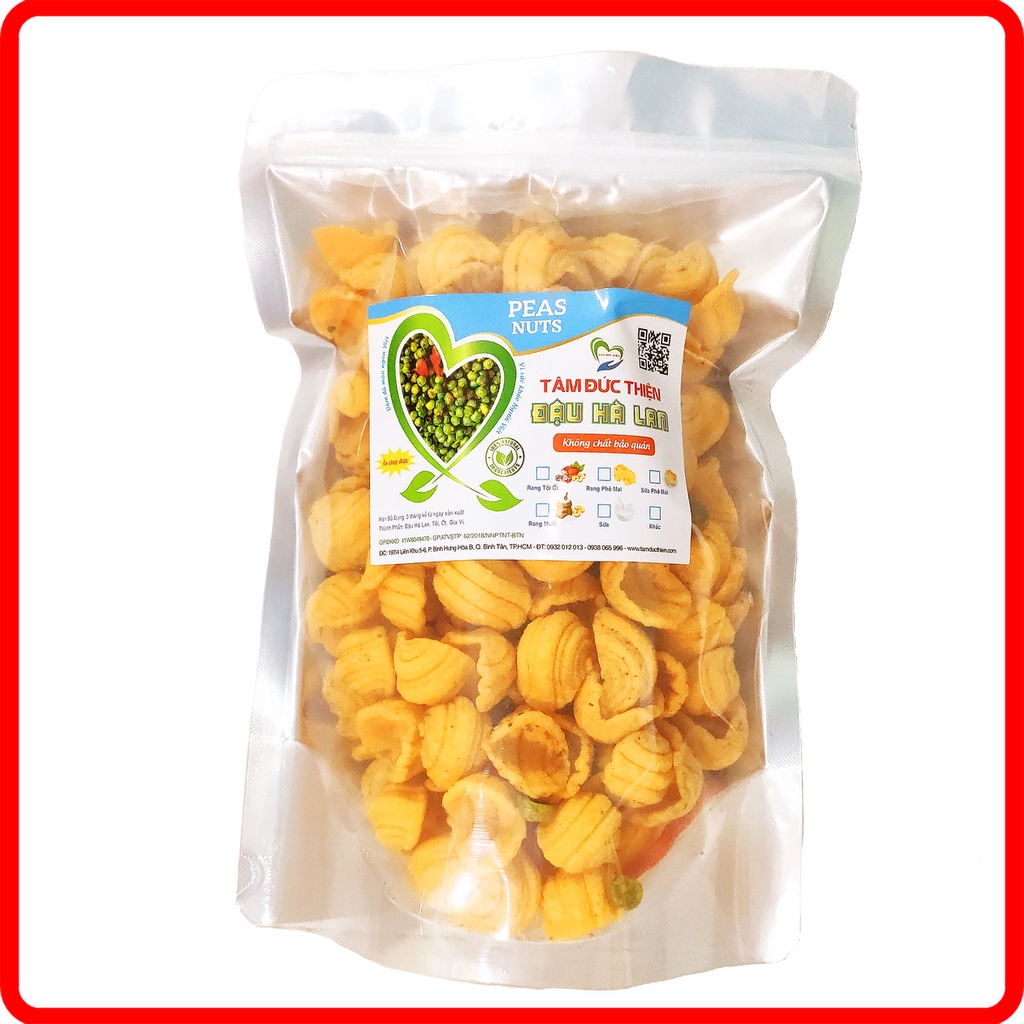 [Mã BMBAU50 giảm 7% đơn 99K] Combo 2 Túi: Đậu Phộng Da Cá Việt Quất 500GR và Bánh Vỏ Sò &amp; Đậu Hà Lan 205GR Tâm Đức Thiện