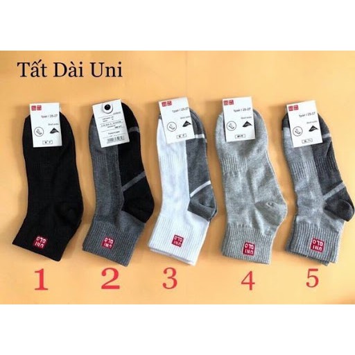 Combo 5 Đôi Tất ( Vớ ) Cổ Cao - Chống Hôi Chân - Kháng Khuẩn