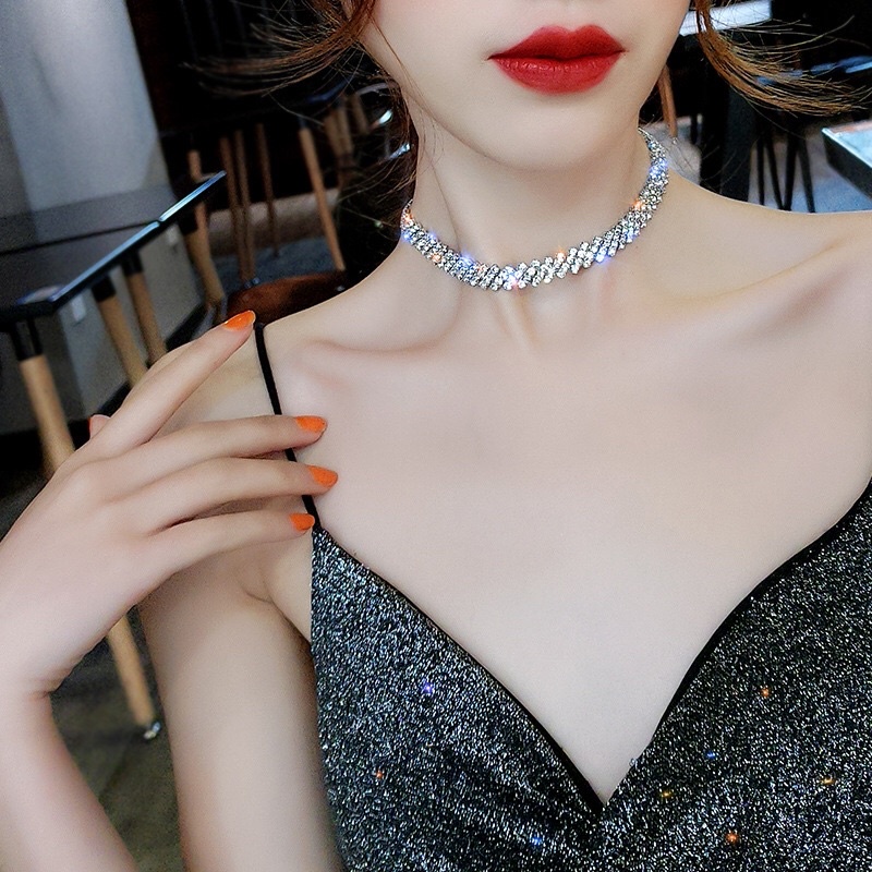 Vòng Cổ Cao Cấp Thiết Kế Đính Đá Sang Trọng