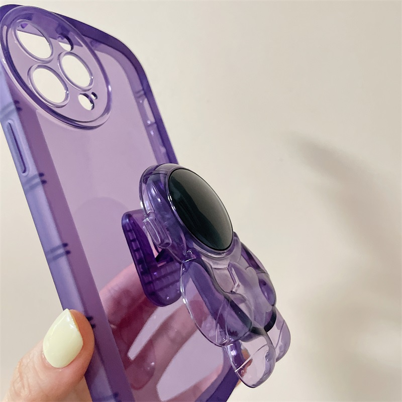 Ốp Điện Thoại Silicone Mềm Màu Kẹo Hình Phi Hành Gia Có Giá Đỡ Cho Xiaomi Mi 11 Lite 5G NE 12 12T 11T Pro