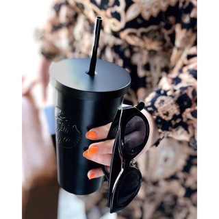 LY STARBUCKS COLD CUP GOLD/BLACK/SILVER
