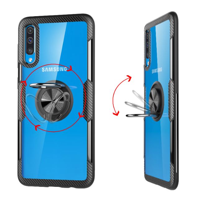 Ốp lưng Samsung A70 giá đỡ mặt lưng xem phim trong viền màu thời trang cao cấp