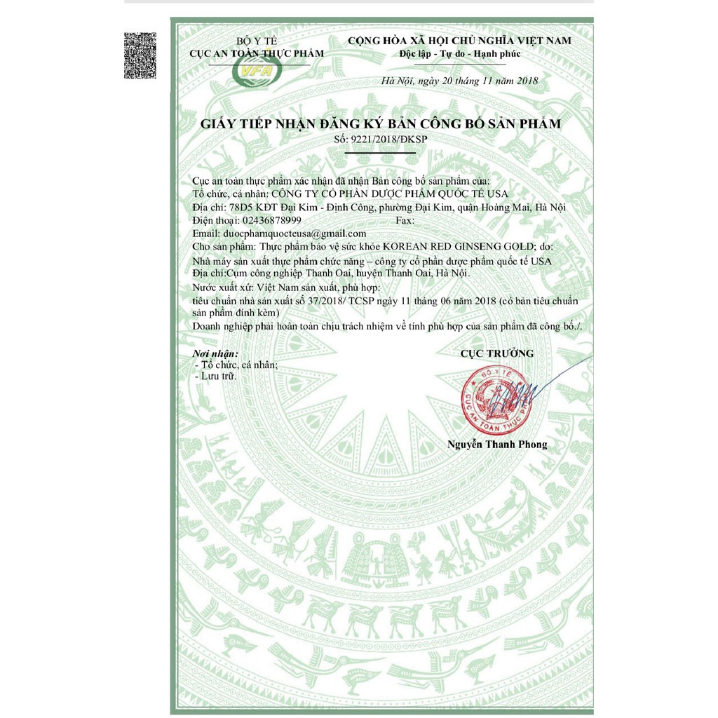 Viên bổ Korean red ginseng gold Giúp bồi bổ cơ thể, ăn ngủ ngon, cho người suy nhược cơ thể.