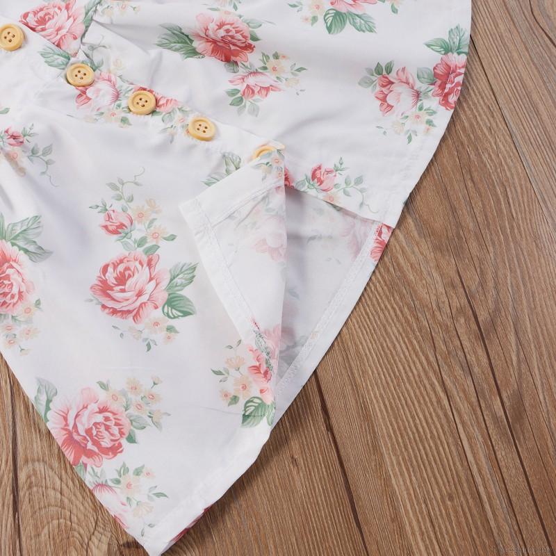 Đầm Hoa Công Chúa Đi Biển Cho Bé Gái