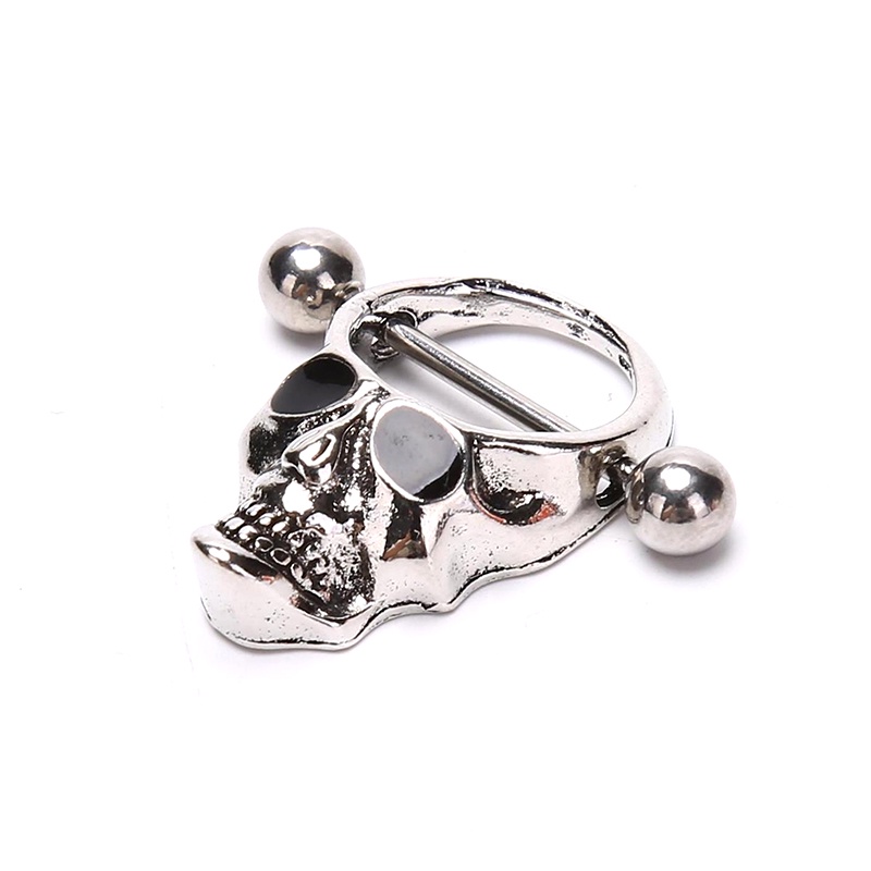 Khuyên xỏ cơ thể hình đầu lâu bằng thép không gỉ độc đáo