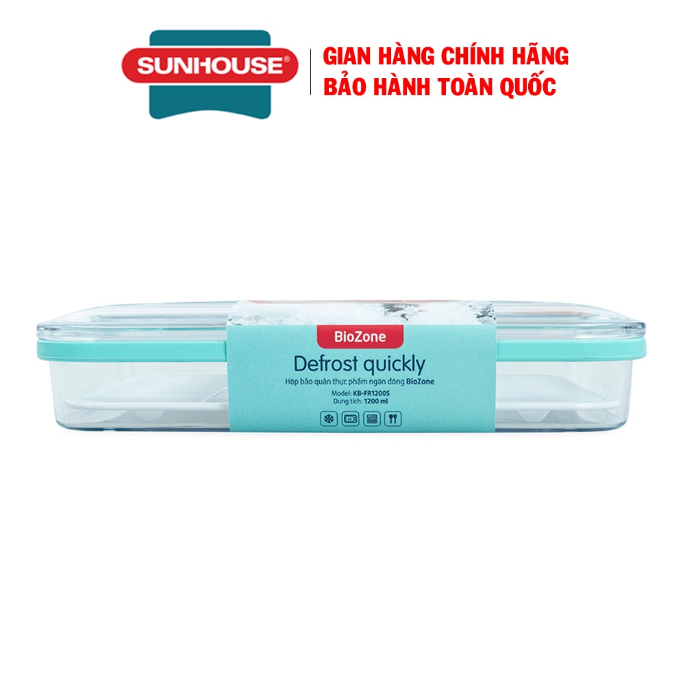 Hộp bảo quản thực phẩm ngăn đông Sunhouse BioZone KB-FR1200S, Dung tích 1200ml