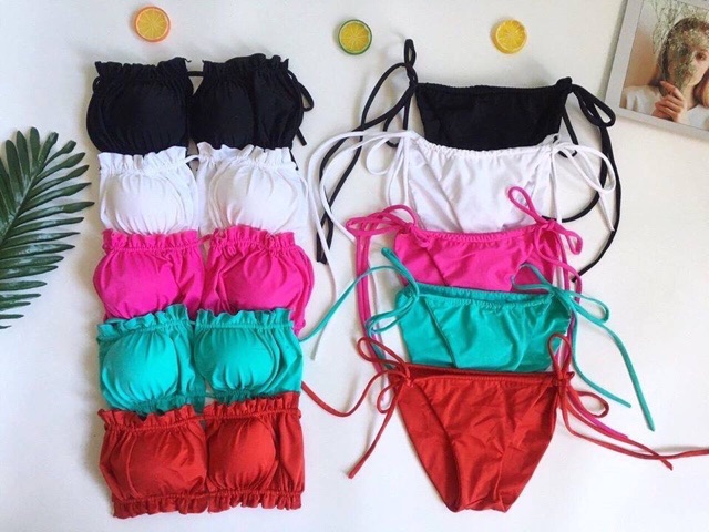 [HÌNH CHỤP THẬT] Set bikini, đồ bơi 2 mảnh vỏ sò sexy + nhiều màu | BigBuy360 - bigbuy360.vn
