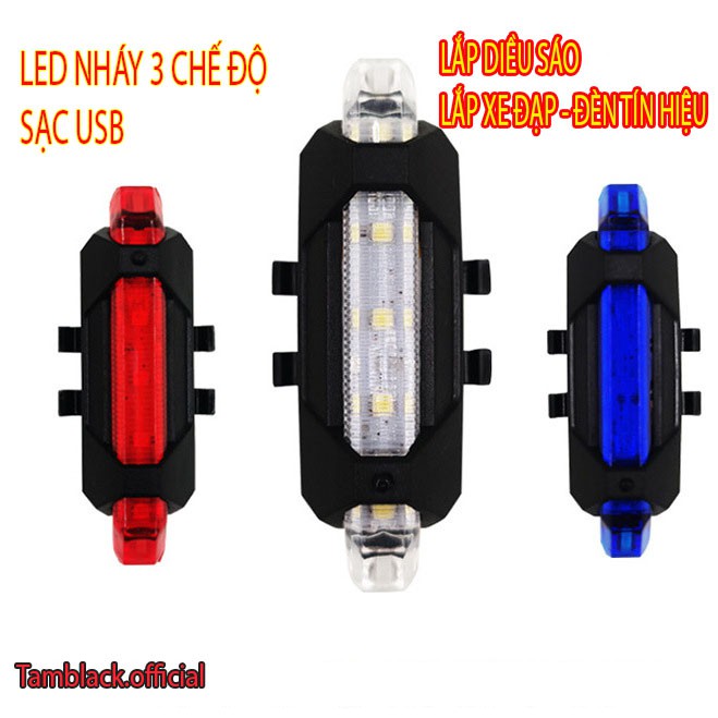 Đèn Led Nháy 3 Chế Độ - Đèn Diều, Đèn Báo Cho Các Loại Xe Đạp