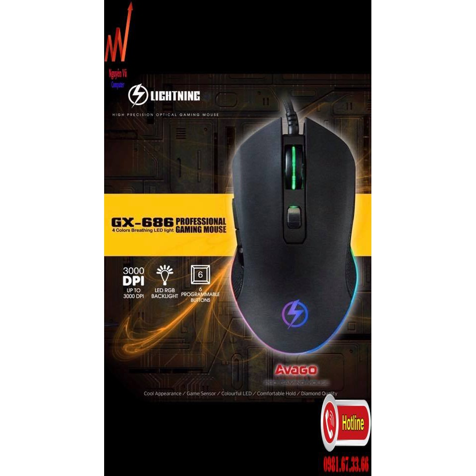 Chuột Game Lightning GX686