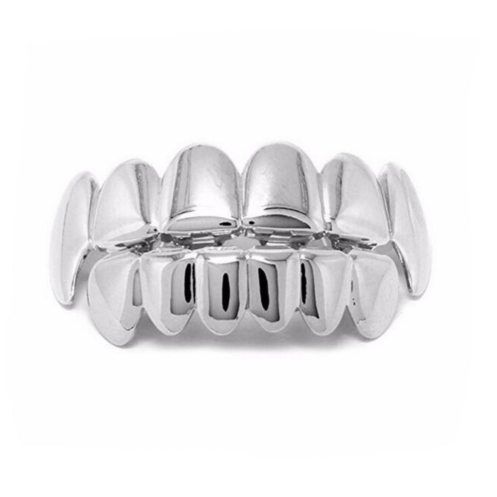 Grillz 2 hàm mạ vàng 14K - 2 loại răng thường và răng nanh