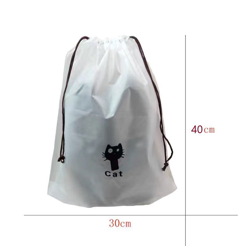 Túi đựng giày dép size to có dây rút hoạ tiết chống bụi bẩn tiện lợi trời mưa, du lịch - Palmy Shop