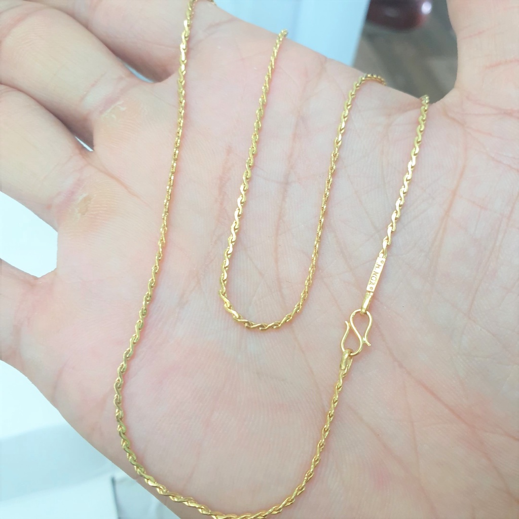 Dây Chuyền Nữ Dập Khít Kiểu Đơn Giản-Dùng lâu dài tắm rửa thoải mái không phai