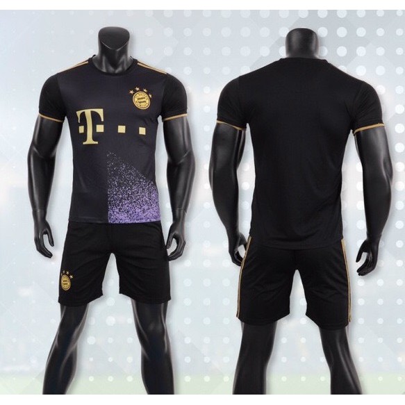 Bộ quần áo bóng đá CLB BAYERN Đen 2022