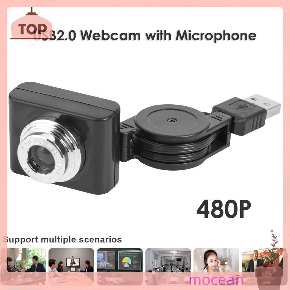 Mocean Laptop Desktop USB Webcam Clip Web Camera with Microphone for Live Online