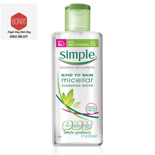 Nước tẩy trang Simple Micellar Water 200ml
