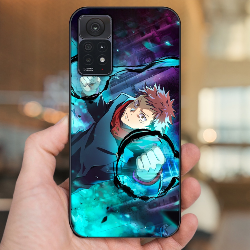 Ốp lưng Xiaomi Redmi Note 11 Pro 5G viền đen in hình Yuji Jujutsu Kaisen
