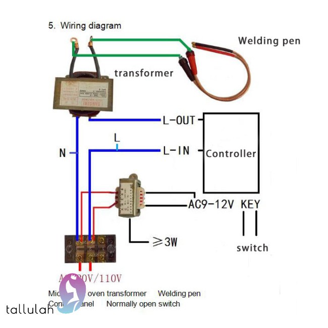 100A / 40A Lcd Display Digital Double Pulse Encoder Spot Welder Welding Machine Transformer Controller Board Time Control