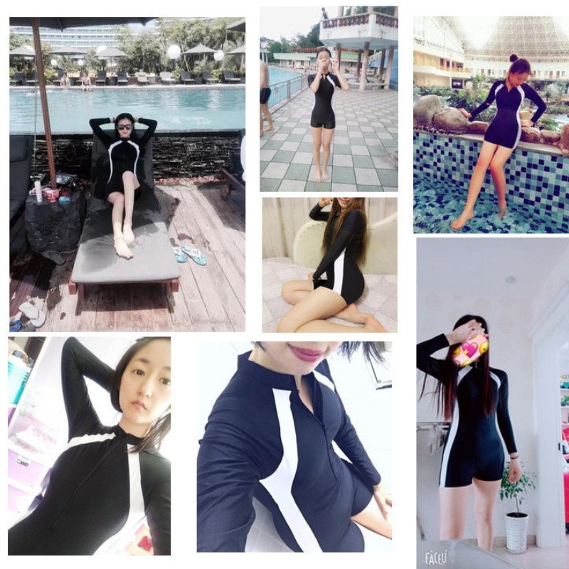 [AVAILABLE] One-piece long-sleeve swimwear sports bigsize seductive women | BigBuy360 - bigbuy360.vn