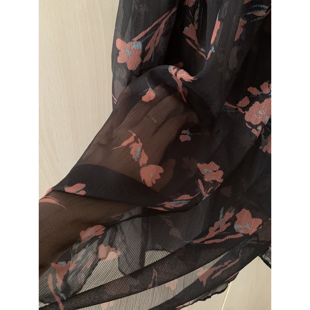 Đầm voan hoa kiểu cổ điển No Brand