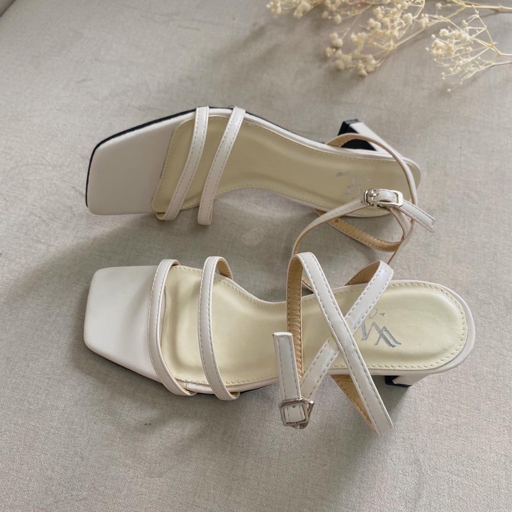 [Có sẵn] Dép Sandal Cao Gót Quai Ngang - G0012