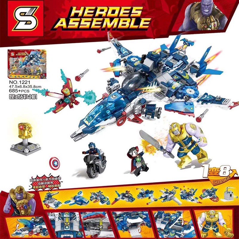 Lego con trai đồ chơi lắp ráp phi thuyền chiến đấu 685 miếng ghép- đồ chơi xếp hình