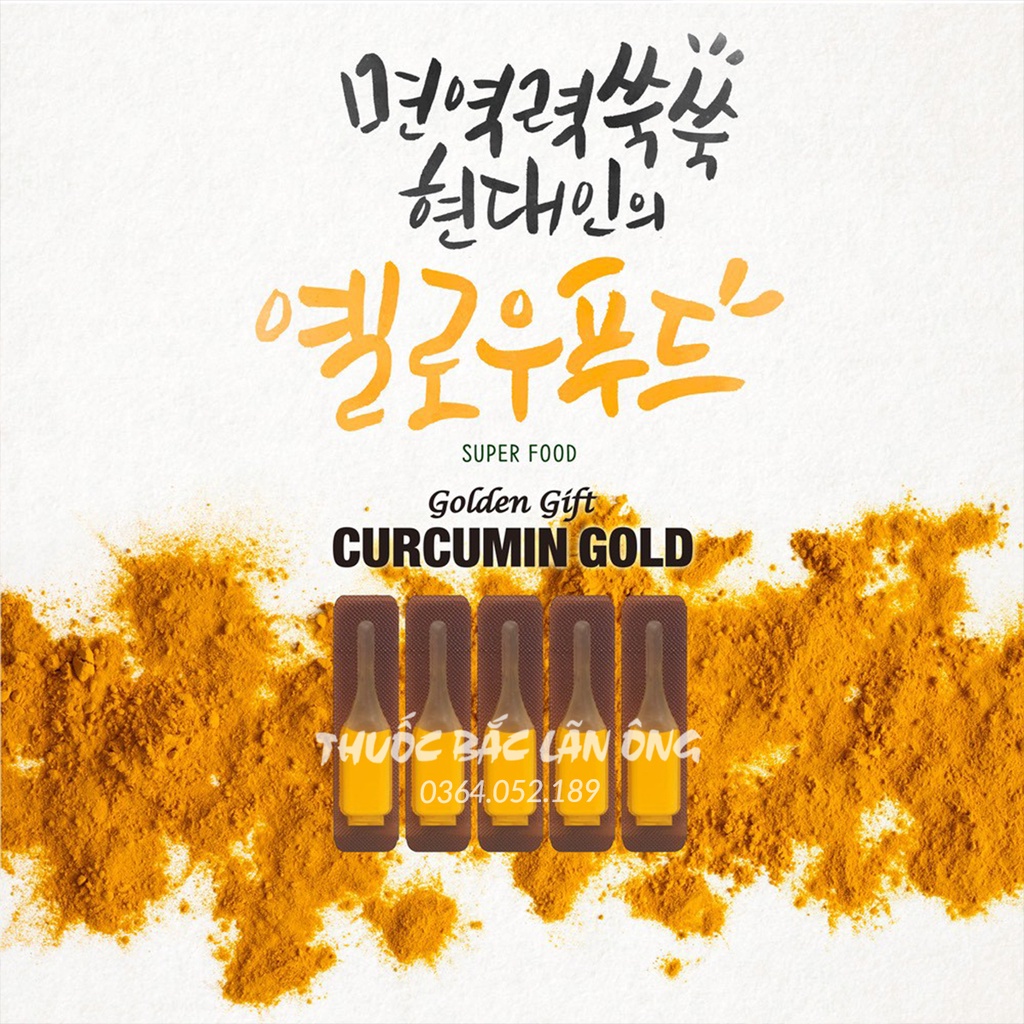 Tinh nghệ NANO CURCUMIN GOLD GIFT  (Hộp 50 ống) - Thuốc Bắc Lãn Ông