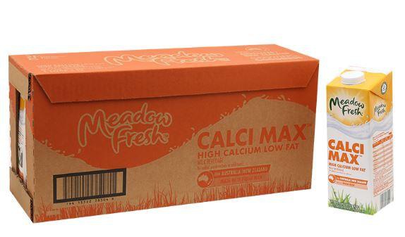 Sữa tươi Newzealand Meadow Fresh calci max 1 lít (thùng 12 hộp)