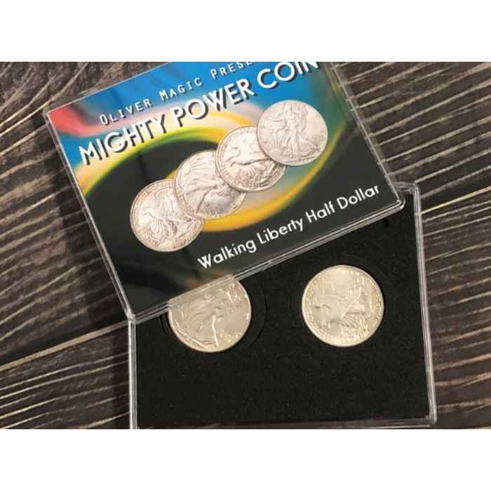 Dụng cụ ảo thuật: Mighty Power Coin (Walking Liberty Half Dollar) by Oliver Magic