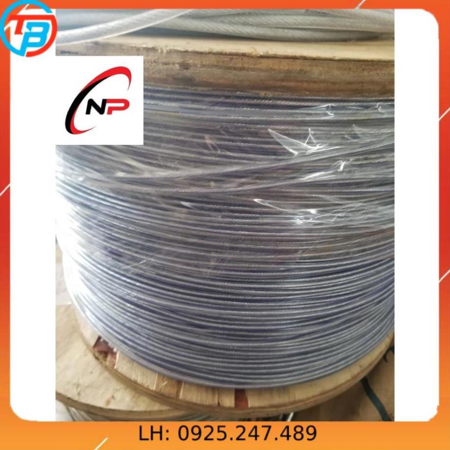 Cáp thép bọc nhựa 2mm làm dây phơi quần áo,trang trí nhà cửa...Size 10 mét 20 mét 30 mét 40 mét 50 mét